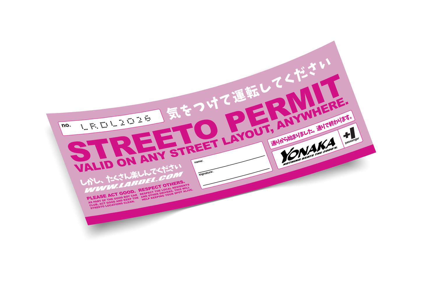 LARDEL - STREETO PERMIT