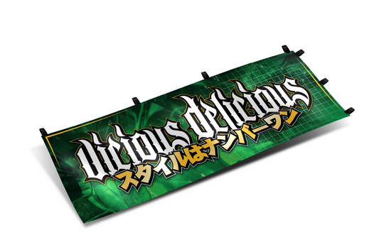 VICIOUS DELICIOUS - GREEN LOGO NOBORI FLAG