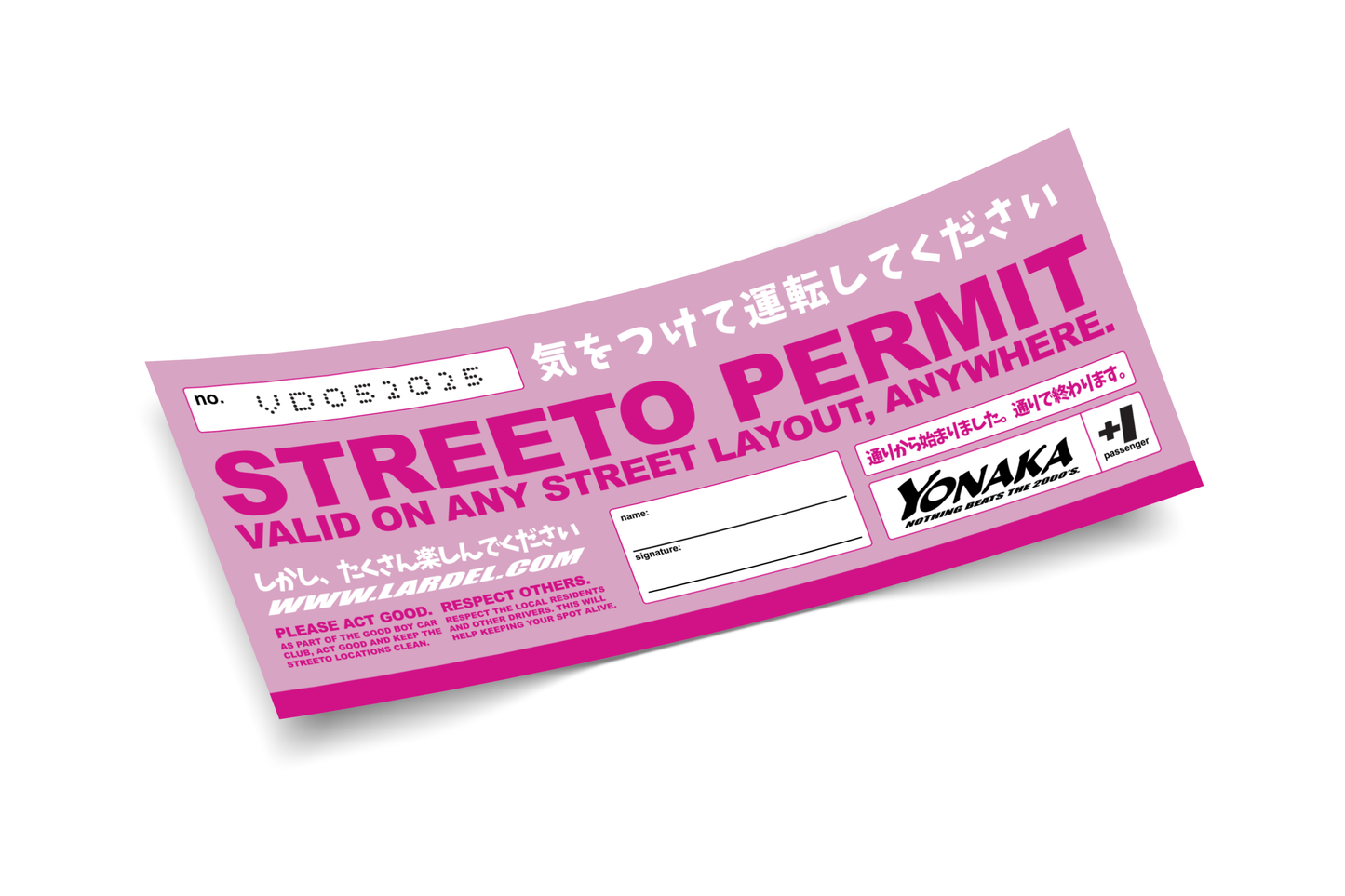 LARDEL - STREETO PERMIT
